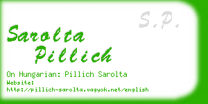 sarolta pillich business card